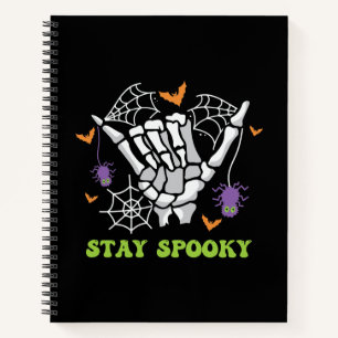 Stay Spooky with Hand Bones and Spider Webs Notebook