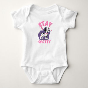 Stay Spotty Cute Cartoon Dalmatian Baby One Piece Bodysuit
