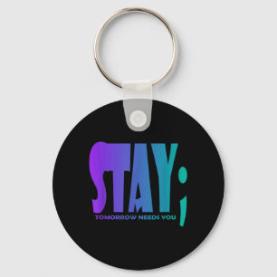 Stay Stay Strong Prevention Awareness Week Art Key Ring