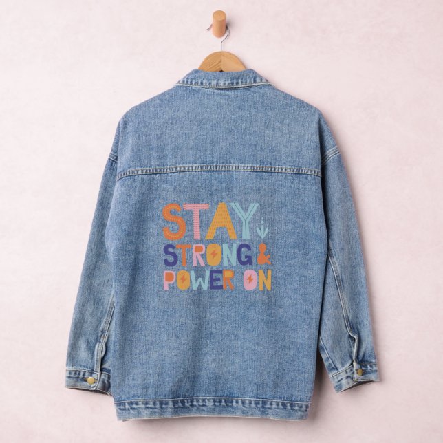 Stay strong  denim jacket (Hangar)