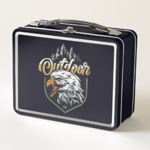 Stay Strong Eagle Outdoor Motivational quotes    Metal Lunch Box
