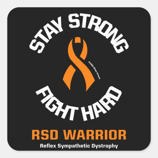 STAY STRONG FIGHT HARD...RSD SQUARE STICKER (Front)