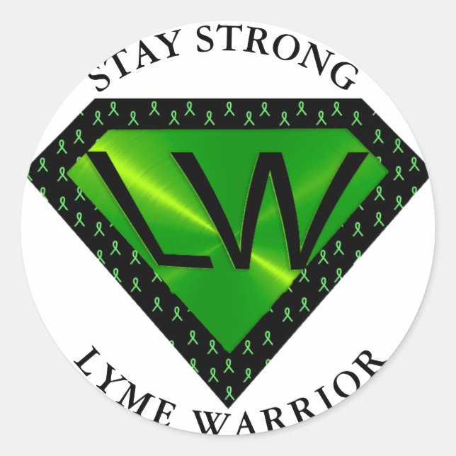 Stay Strong Lyme Warrior Superpower Sticker (Front)