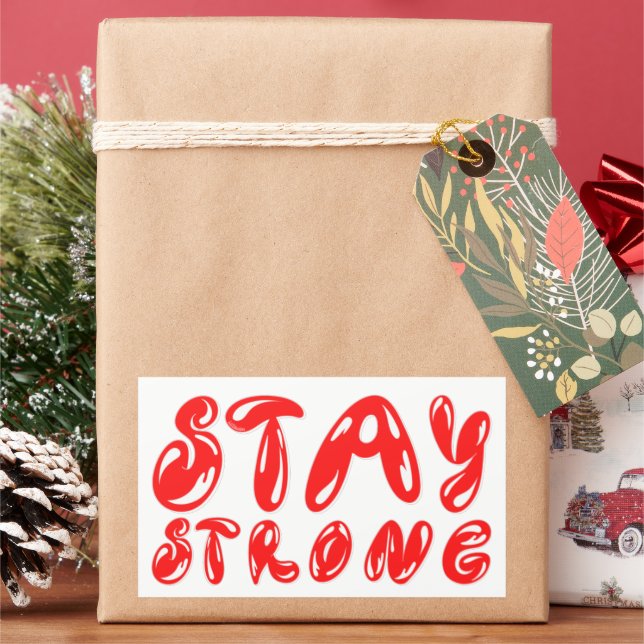 STAY STRONG motivational graffiti style            Rectangular Sticker (Holiday)