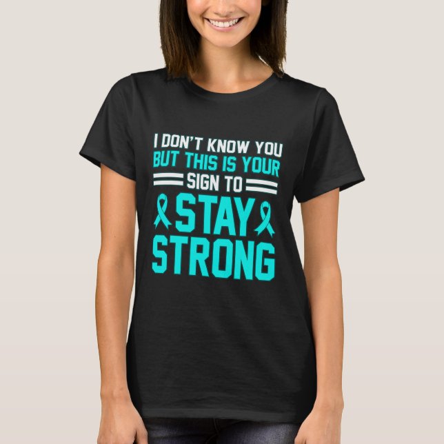 Stay Strong Ptsd Stress Awareness Ribbon Graphic  T-Shirt (Front)