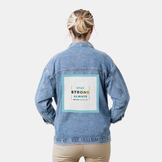 Stay Strong T-Shi Denim Jacket (Model)
