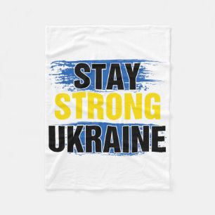 Stay Strong Ukraine Fleece Blanket
