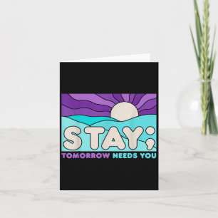 Stay Suicide Prevention Awareness Mental Health Su Card
