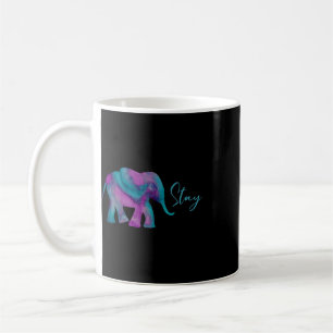 Stay Suicide Prevention Teal Purple Elephant Menta Coffee Mug