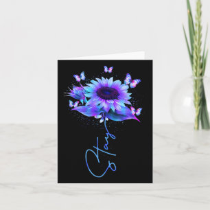 Stay Sunflower Butterfly Suicide Prevention Awaren Card