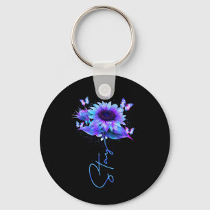 Stay Sunflower Butterfly Suicide Prevention Awaren Key Ring
