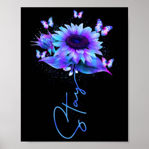 Stay Sunflower Butterfly Suicide Prevention Awaren Poster