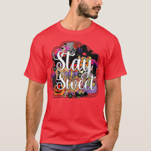 Stay Sweet Halloween Spooky Vibes Trick Or Treat T-Shirt