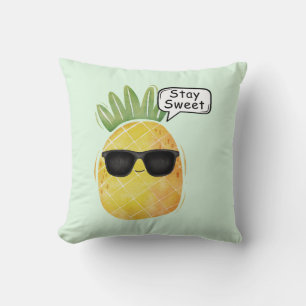 Stay Sweet Pineapple Cartoon Fun Cushion