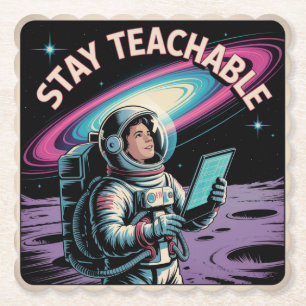 Stay Teachable Paper Coaster