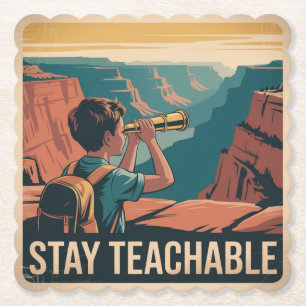 Stay Teachable Paper Coaster