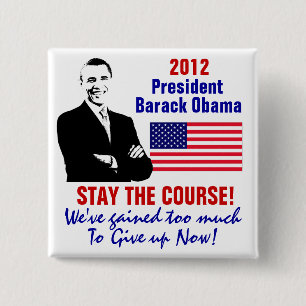 Stay the Course 15 Cm Square Badge