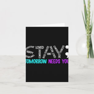 Stay Tomorrow Needs You Semicolon Suicide Preventi Card