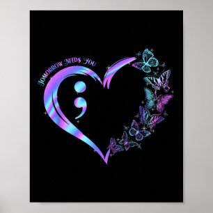 Stay Tomorrow Needs You Suicide Prevention Awarene Poster