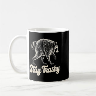 Stay Trashy Jimothy Retro Racoon Seattle Funny Coffee Mug