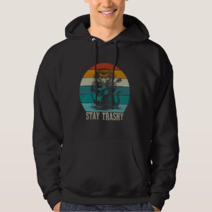 Stay Trashy Racoon Guitar Funny Design Hoodie