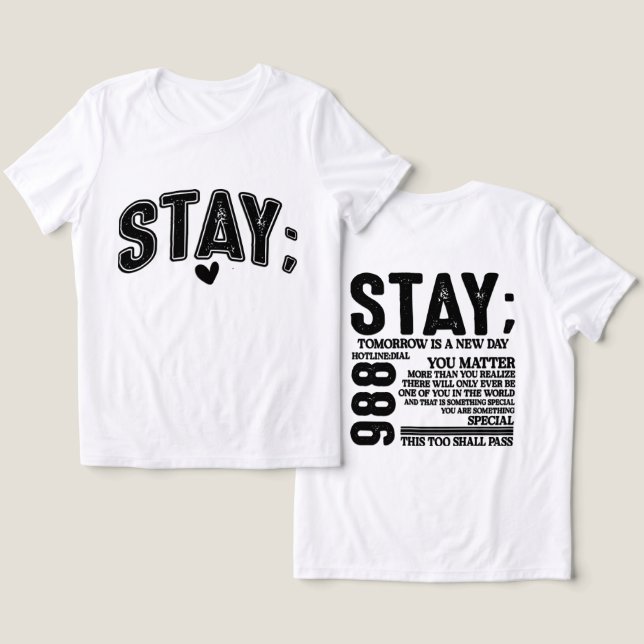 Stay Tri-Blend Shirt (Design Front & Back)