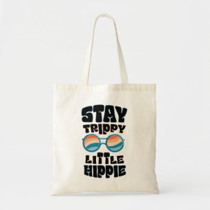 Stay Trippy Little Hippie – Retro Psychedelic Desi Tote Bag