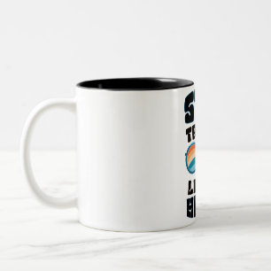 Stay Trippy Little Hippie – Retro Psychedelic Desi Two-Tone Coffee Mug