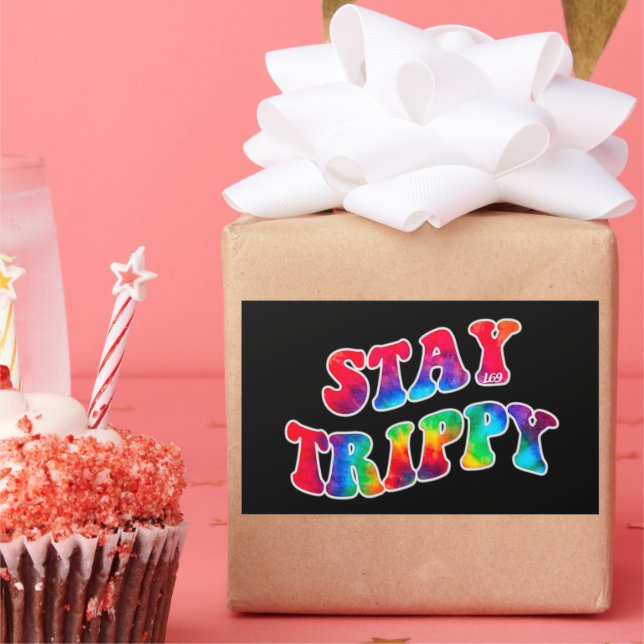 STAY TRIPPY motivational and inspirational        Rectangular Sticker (Party)