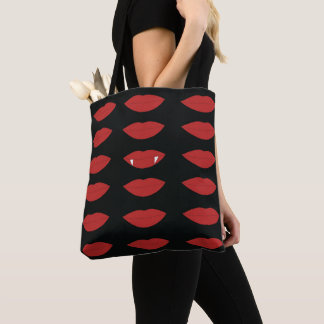 Stay True Black and Red Vampire Tote Bag