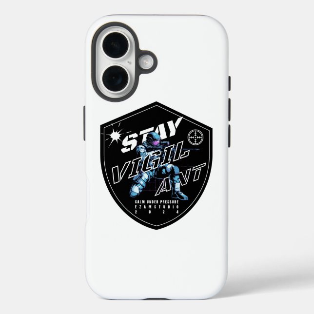 "Stay Vigilant - Bold Motivational Design" Case-Mate iPhone Case (Back)
