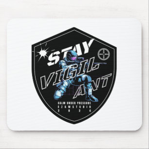 "Stay Vigilant - Bold Motivational Design" Mouse Pad