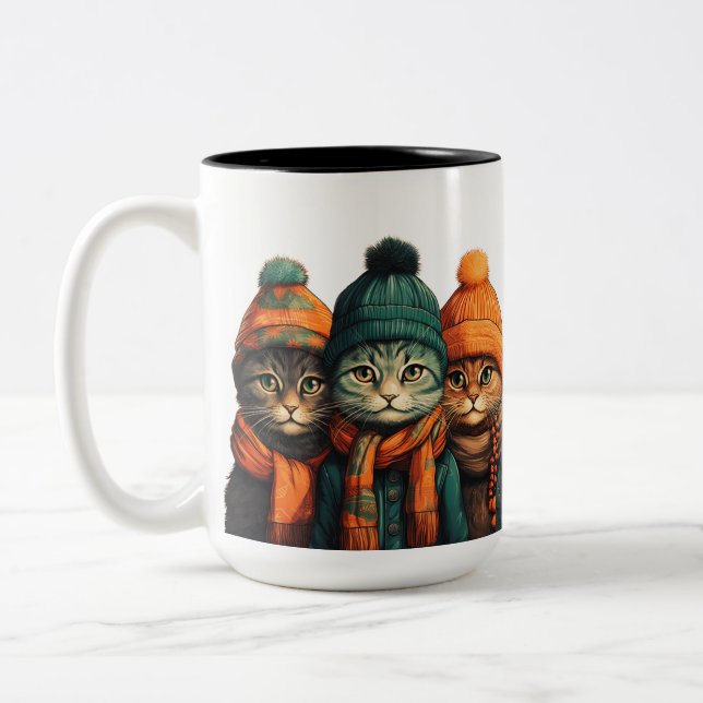 Stay Warm  Two-Tone Coffee Mug (Left)