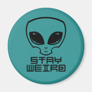 Stay Weird Alien Head Magnet
