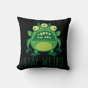 Stay Weird Alien Monster Cushion