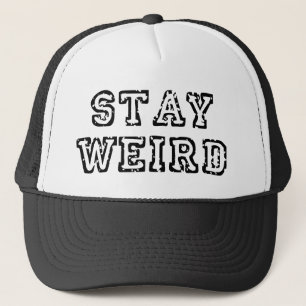 Stay Weird Black Trucker Hat