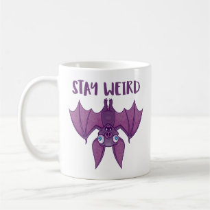 Stay Weird Cartoon Bat Coffee Mug