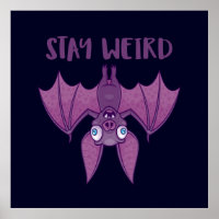 Stay Weird Cartoon Bat