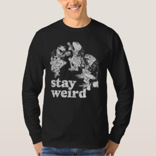 Stay Weird Cute Frogs & Mushrooms Guitar Banjo Mu T-Shirt
