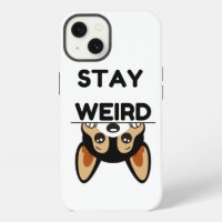 Stay Weird Funny Boston Terrier Cartoon Dog