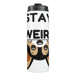 Stay Weird Funny Boston Terrier Cartoon Dog Thermal Tumbler