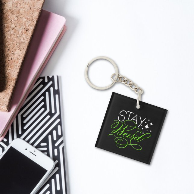 Stay Weird Introvert, Geek, Nerd Key Ring (Creator Uploaded)