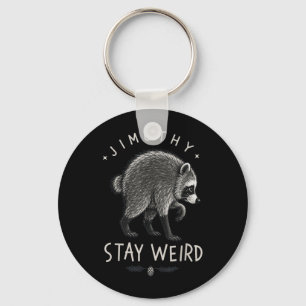 Stay Weird Jimothy Racoon From Seattle Trash Key Ring