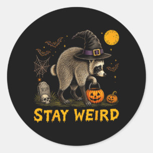 Stay Weird Jimothy Seattle Racoon Halloween Classic Round Sticker