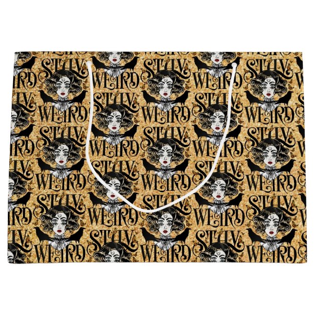 Stay Weird Large Gift Bag (Front)
