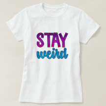 Stay Weird simple glitter text