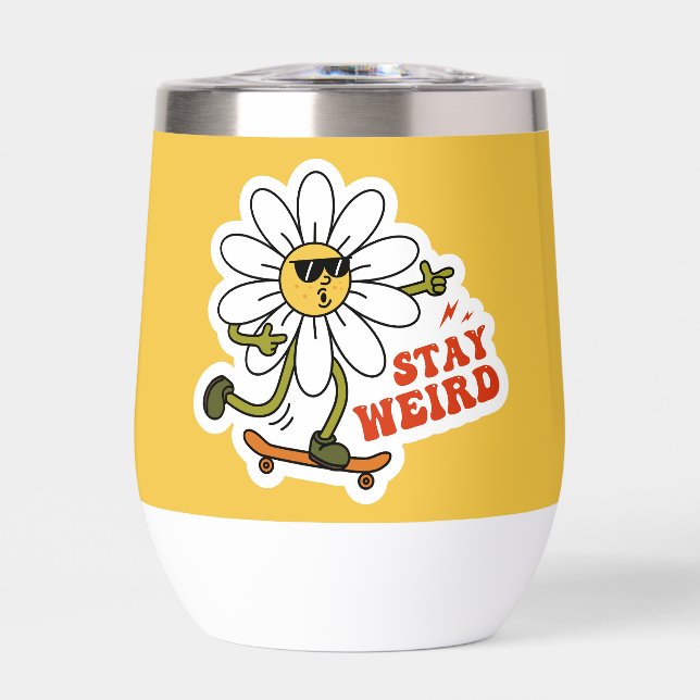 Stay Weird Skateboarding Daisy (Front)