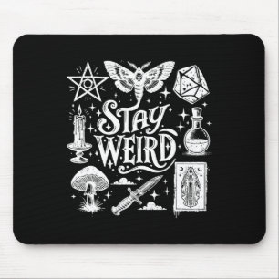 Stay Weird Witchy Vibes Witch Spooky Season Happy Mouse Pad