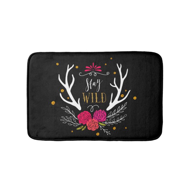 Stay Wild Bath Mat (Front)