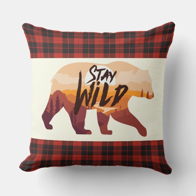 Stay Wild Bear Cushion (Front)